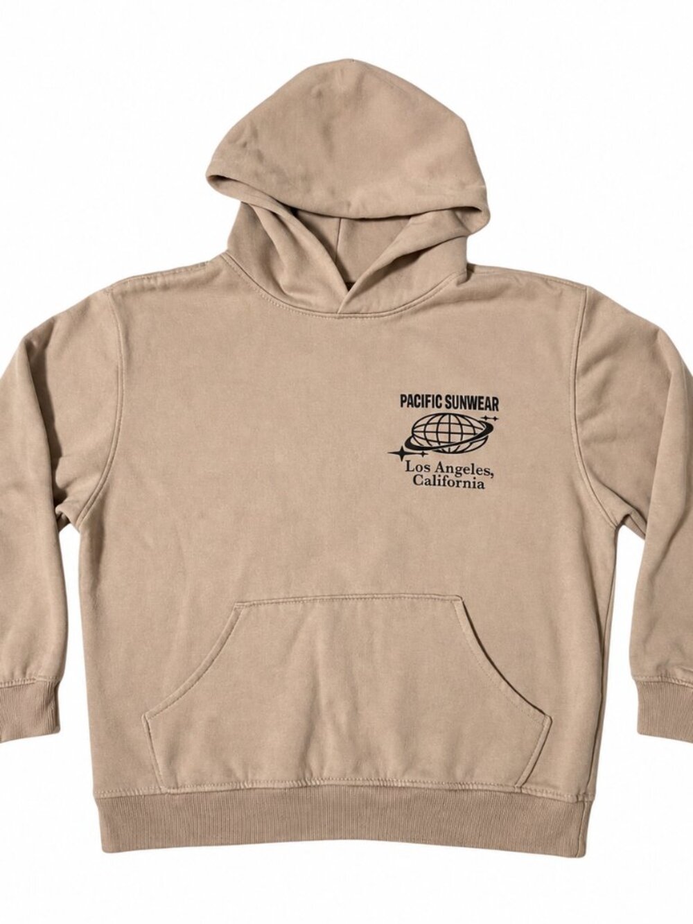 PacSun Pacific Sunwear Graphic Hoodie Tan Medium